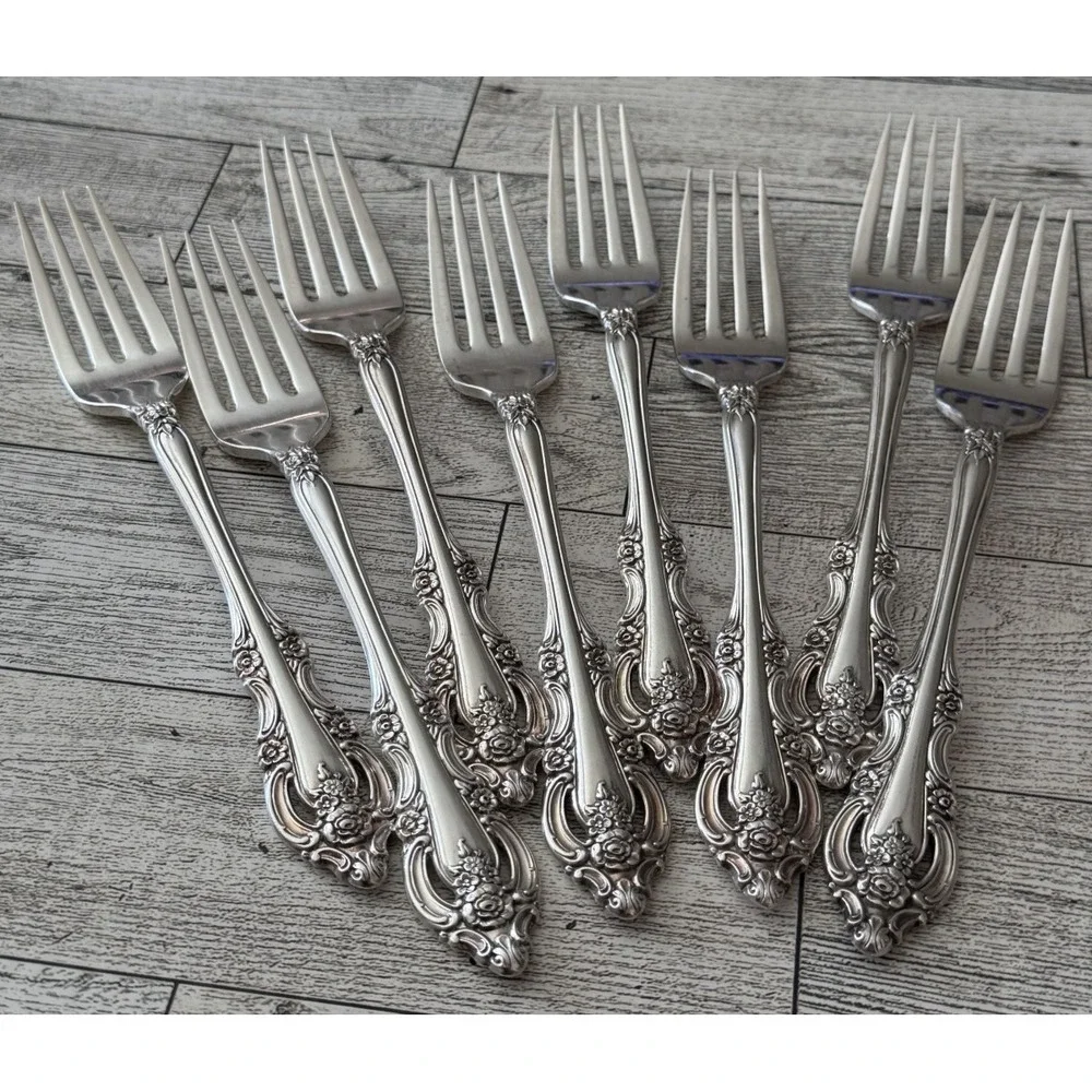 Vtg 8 ONEIDA Community ARTISTRY Dinner Forks 7-3/4